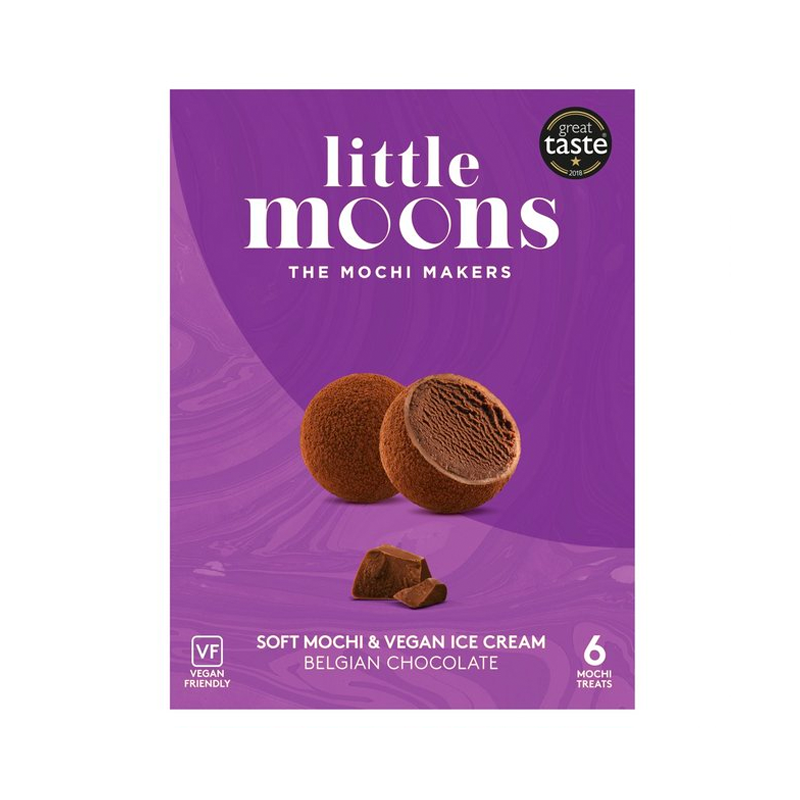 LITTLE MOONS Eis Mochi - Belgische Schokolade (vegan)