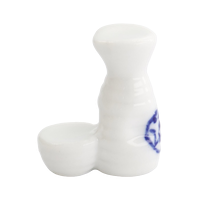 Chopsticks Rest Sake Set - White