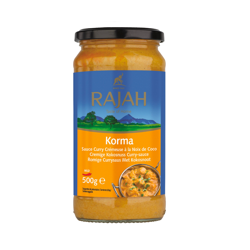 RAJAH Korma - Cremige Kokosnuss-Curry-Sauce