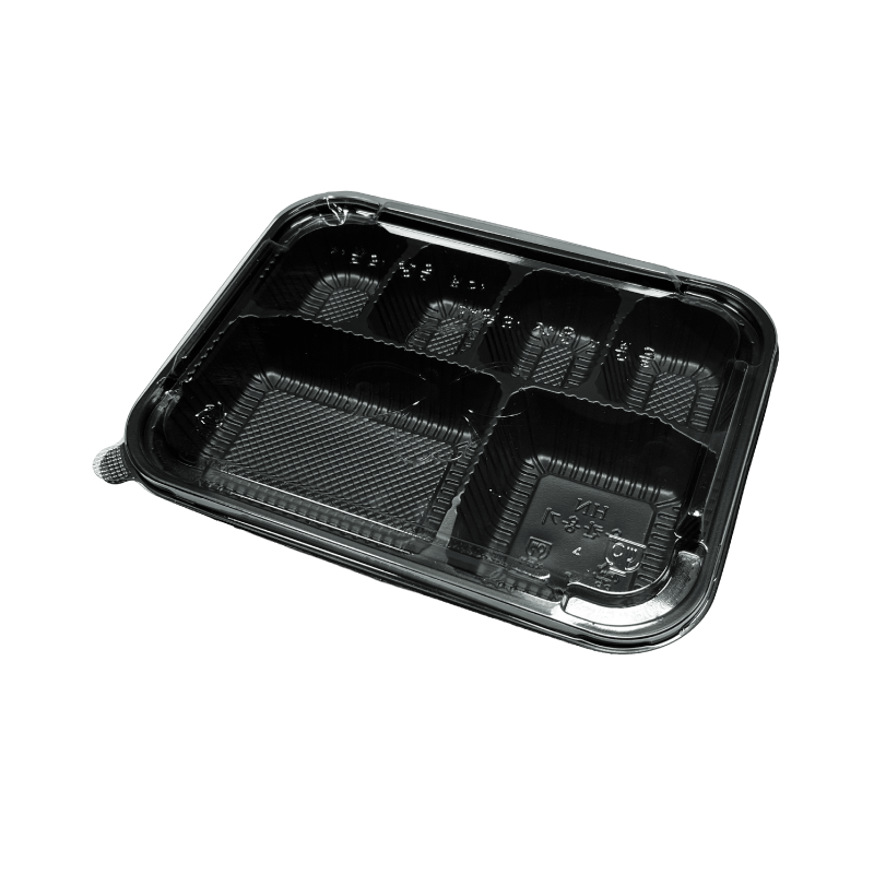 K1 도시락 세트 (PP) 560 ml, 6칸, 뚜껑 포함 (PET), 200입