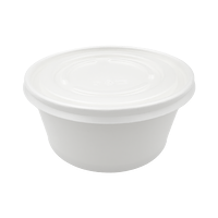 A2-D/S 다용도 종이용기, 1,000 ml, Ø160 mm, 코팅처리, 뚜껑포함 (PP), 300입