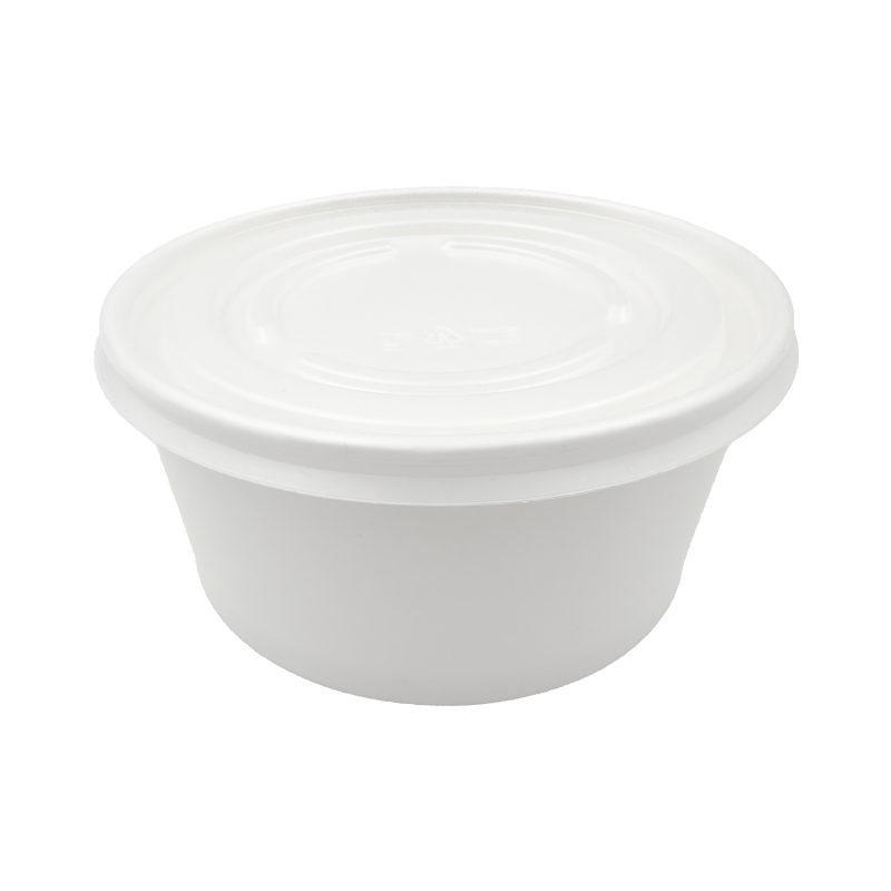 A2-D/S 다용도 종이용기, 1,000 ml, Ø160 mm, 코팅처리, 뚜껑포함 (PP), 300입