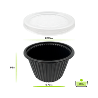 K3-D/S Round Bowl (PP), 350 ml, Ø105 mm, incl. lid (PP), 1000 Set