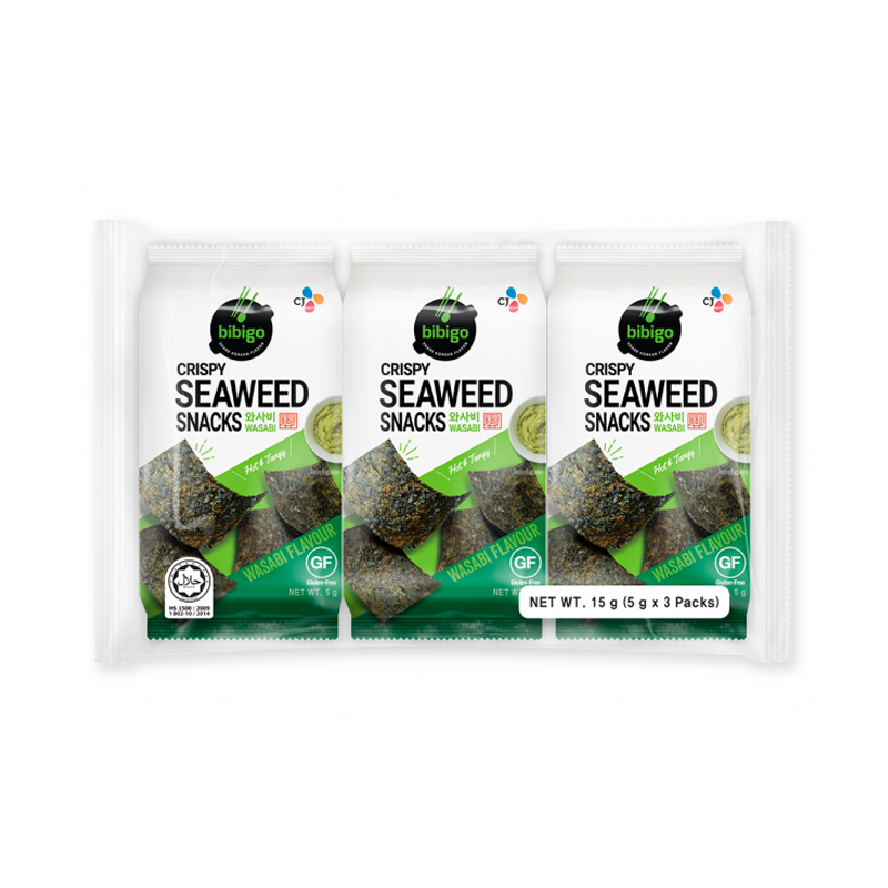 BIBIGO Crispy Seaweed Snack - Wasabi [Bundle]