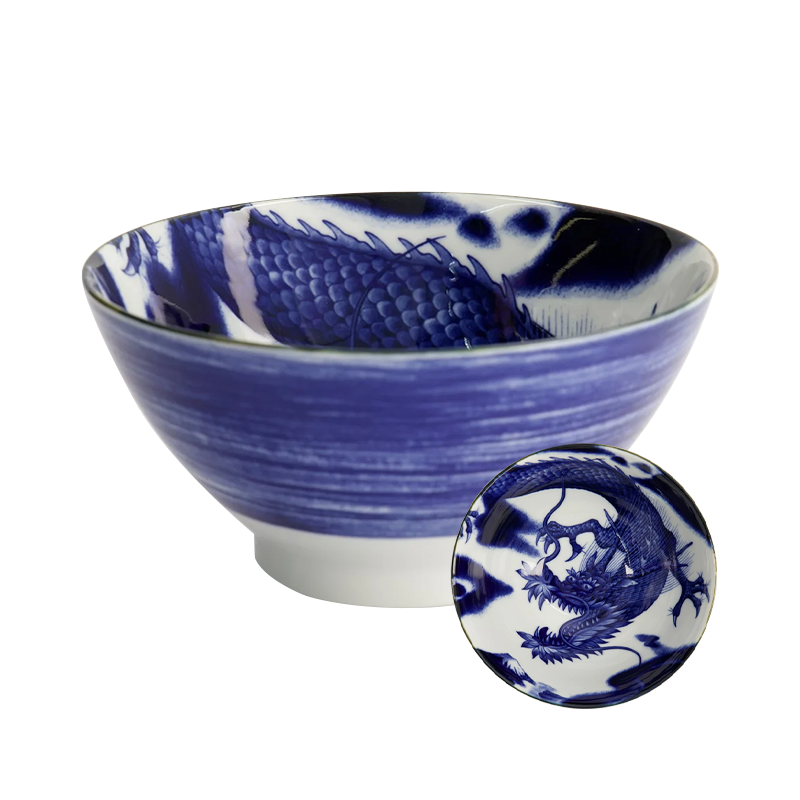 Japonism Dragon Tendon Bowl 17.8x8.8cm 1000ml Blue