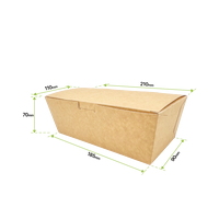 A6 크라프트 종이박스 (M), 1300 ml, 코팅처리, 200입