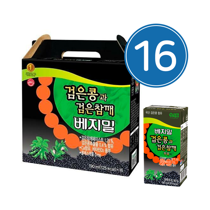 정식품 베지밀 검은콩과 검은참깨 두유 - 박스