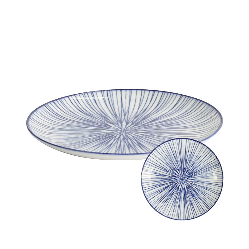 Nippon Blue Plate 20,6x2,2cm Lines