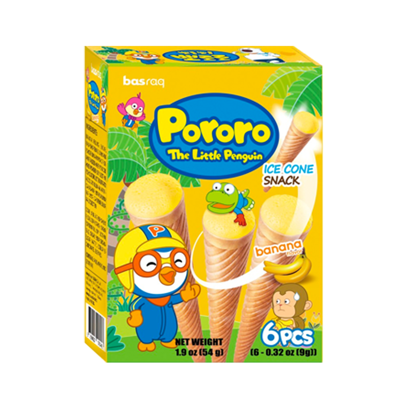 BASRAQ Pororo Ice Cone Snack - Banane