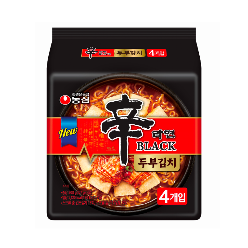 NONGSHIM Shin Ramen BLACK Tofu-Kimchi [Bündel]