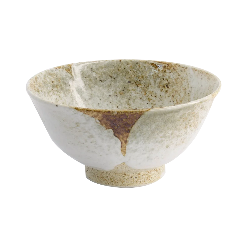 Yukishino Bowl 16x7.5cm 600ml White/Brown