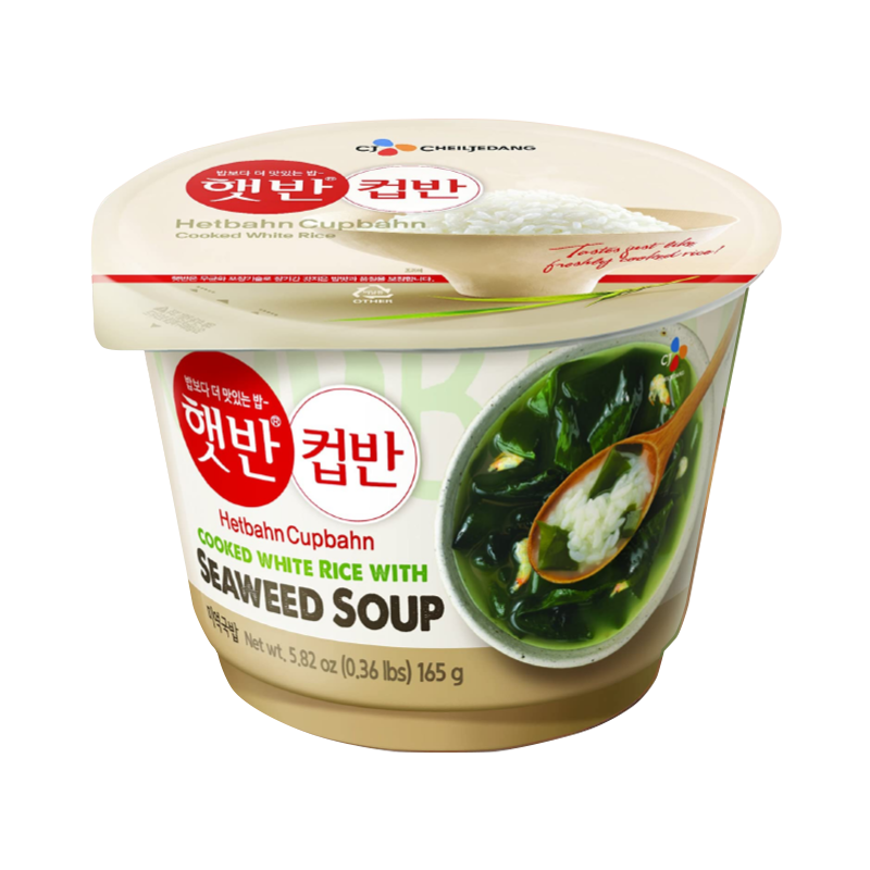 CJ Hetban Miyeokguk Cupban -  Cooked Cup Rice with Seaweed Soup