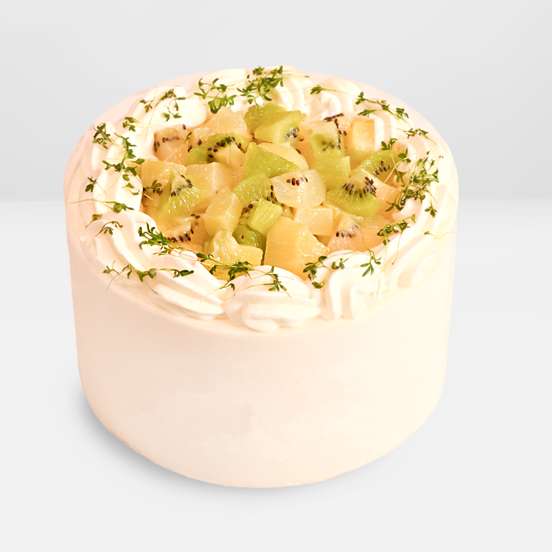 Kiwi Whipped Cream Cake