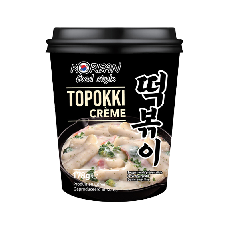 코리안 푸드 스타일 컵 떡볶이 - 크림