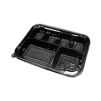 Takeaway container with lid – 6 compartments