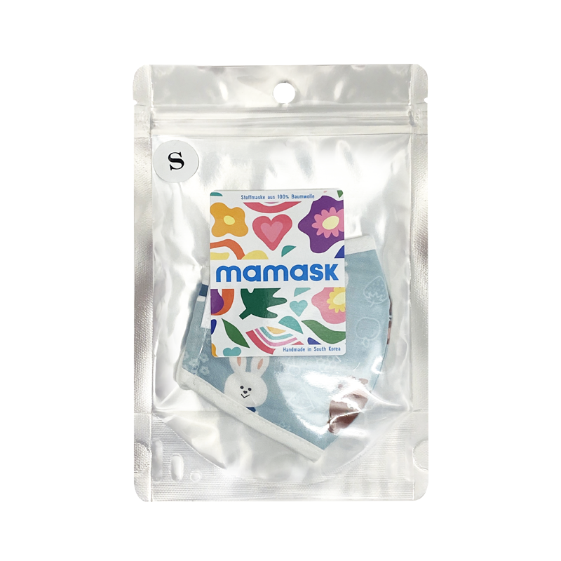 MAMASK Reusable Fashion Mask - Bunny Blue S  