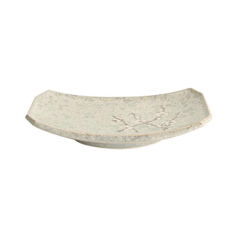 Grey Soshun Oblong Plate 22x14.5x2.3cm