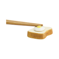 Premium Chopsticks Rest Egg Toast - White