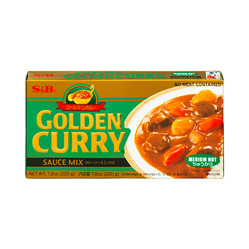 S&B Golden Curry - mittel scharf  4901002075422