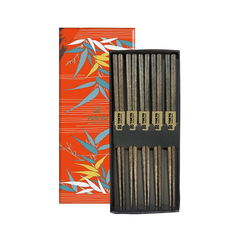 TOKYO DESIGN STUDIO Chopstick Giftset/5 Dark Brown