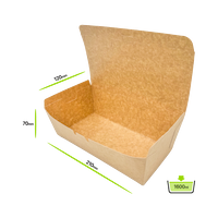 A7 크라프트 종이박스 (L), 1600 ml, 코팅처리, 200입