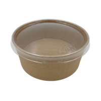 A1-D/S 다용도 크라프트 종이용기, 900 ml, Ø160 mm, 코팅처리, 뚜껑포함 (PET), 300입