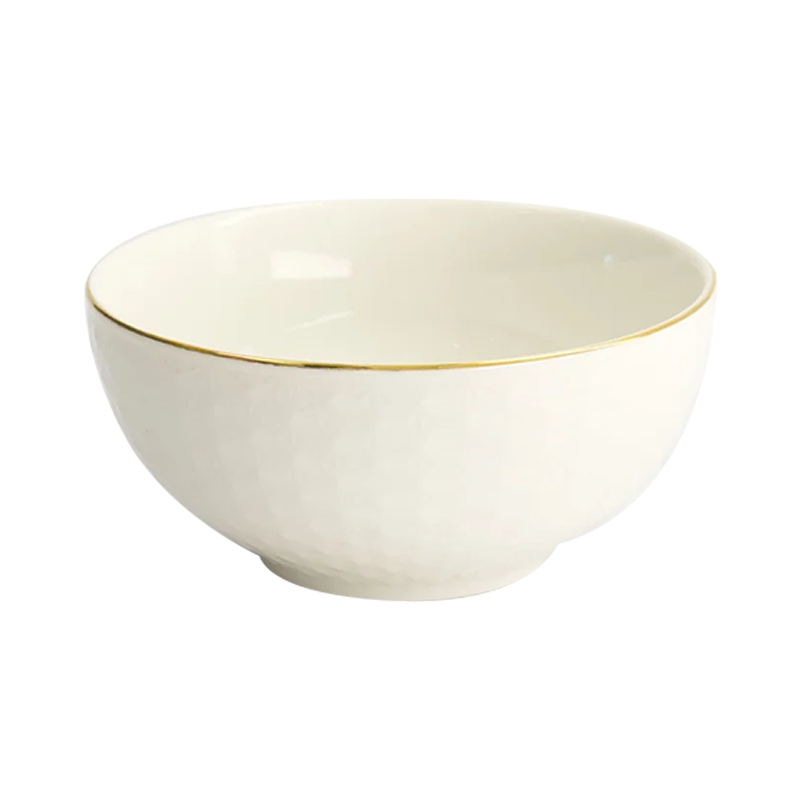 Nippon White Gold Rim Bowl 15x7cm 550ml Star