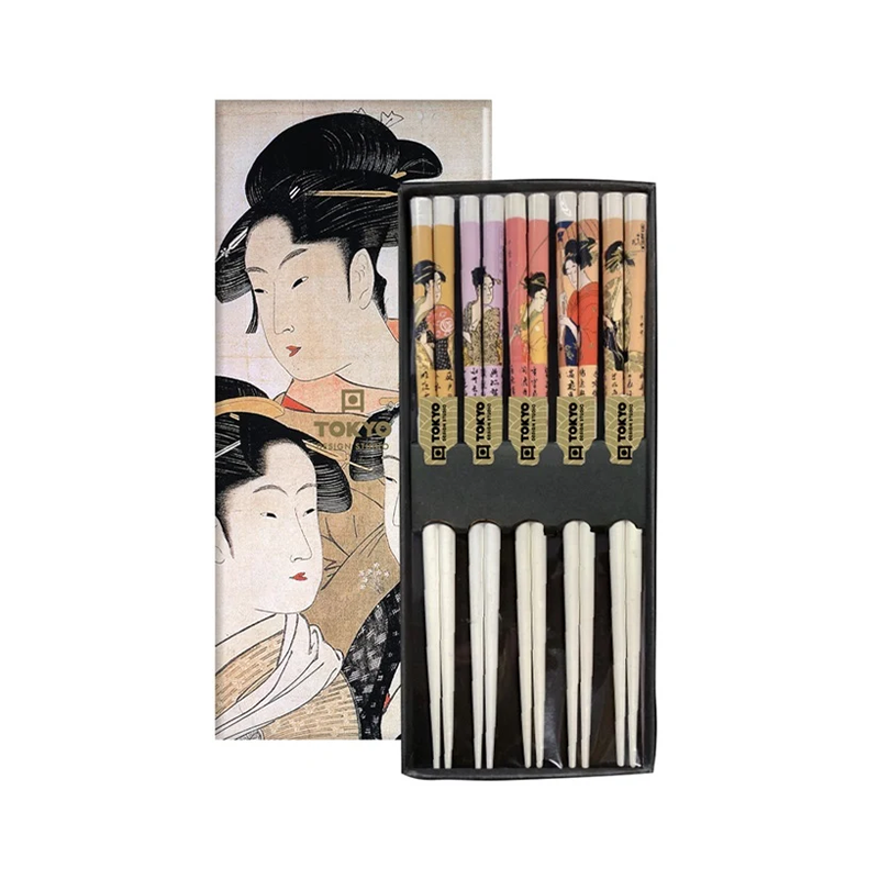TOKYO DESIGN STUDIO Chopstick Giftset/5 Geisha White