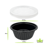 K4-D/S 원형용기 (PP), 100 ml, Ø105 mm, 뚜껑 포함 (PP), 1000입