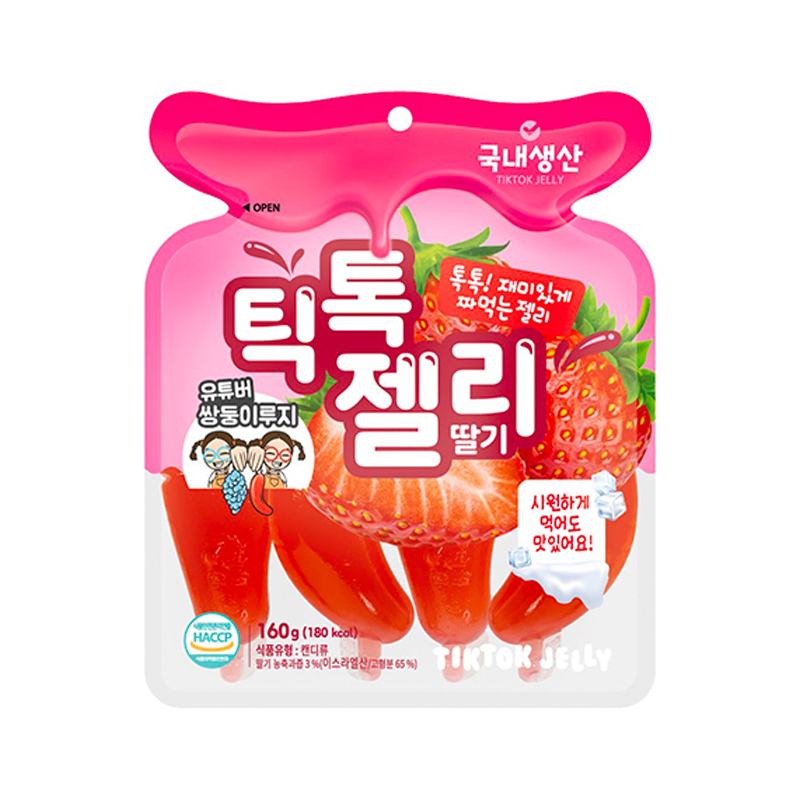 [내수] 건영 틱톡젤리 딸기맛 