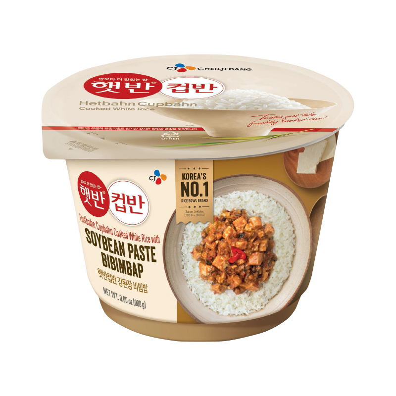 CJ Hetban Doenjang Cupban - Cooked Cup Rice with Soybean Paste