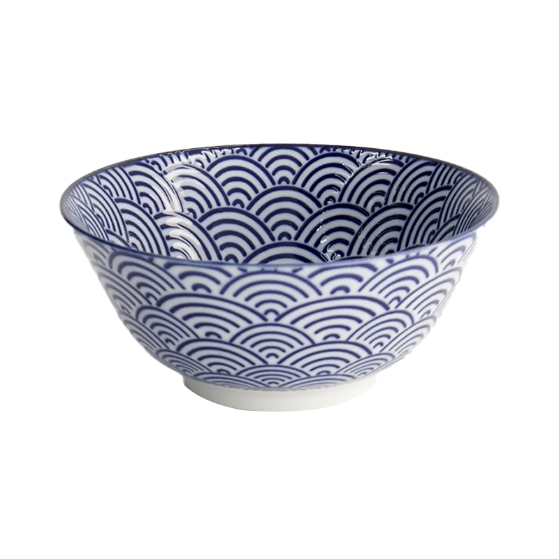 Nippon Blue Tayo Bowl 15.2x6.7cm 500ml Wave