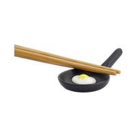 Premium Chopsticks Rest Pan with Egg - Black