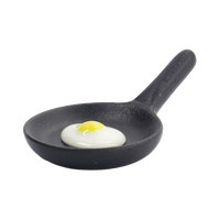 Premium Chopsticks Rest Pan with Egg - Black