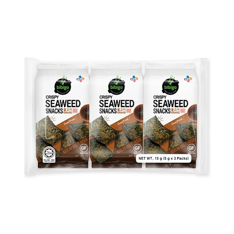 BIBIGO Crispy Seaweed Snacks - Korean BBQ [Bundle]