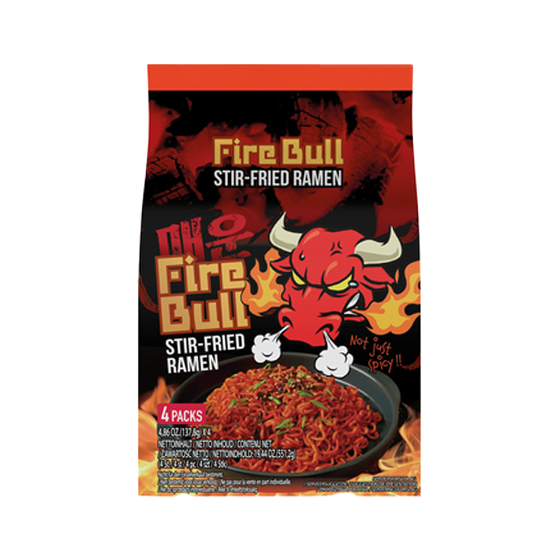 FIRE BULL Gebratene Ramen - scharf [Bündel]