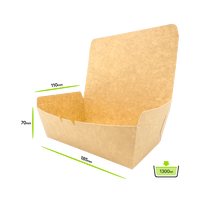 A6 크라프트 종이박스 (M), 1300 ml, 코팅처리, 200입