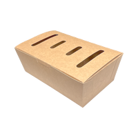 A10 Kraft paper box (L) with ventilation slots, 1,900 ml, with coating, 200 Pcs